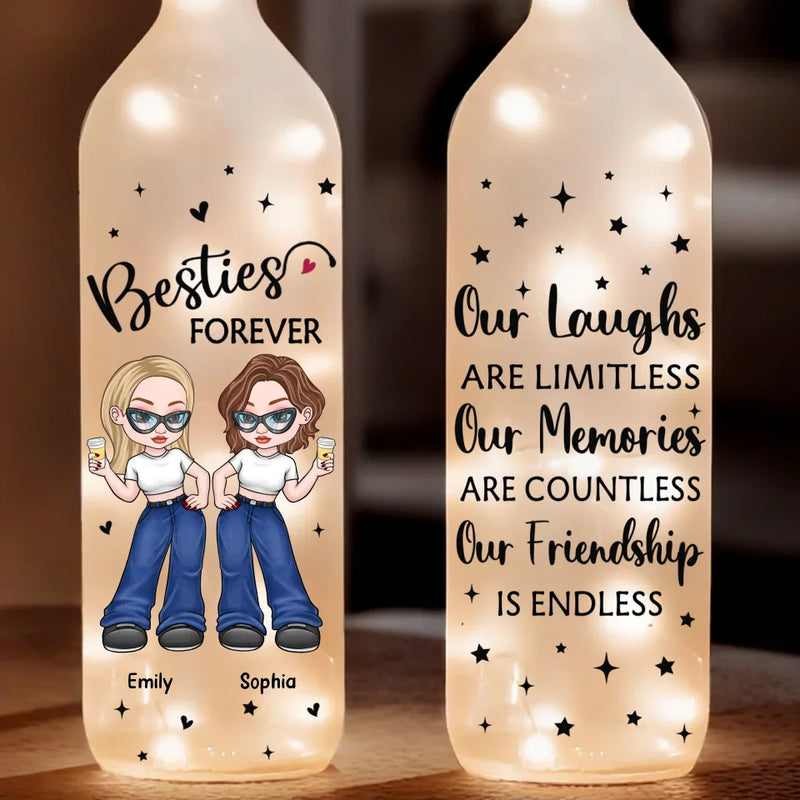 Custom Name Bestie Gifts for Women - Personalized Bottle Lamp