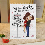 Custom Name Anniversary Couple Gifts - Personalized Building Brick Blocks