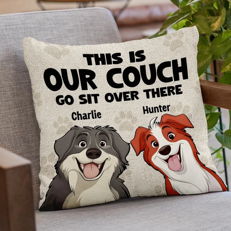 Custom Name Funny Dog Couch Gifts for Dog Lovers - Personalized Pillow
