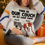 Custom Name Funny Dog Couch Gifts for Dog Lovers - Personalized Pillow