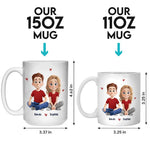 Custom Name Romantic Couple Gifts - Personalized Mugs