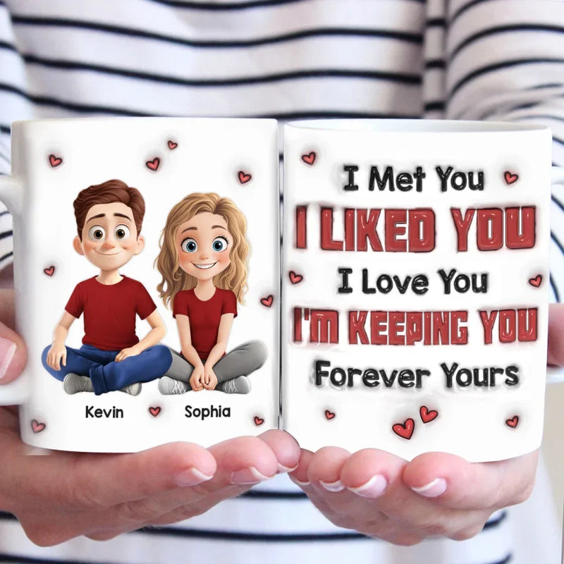 You’re My Reason To Smile Every Day - Couple Personalized Custom 3D Inflated Effect Printed Mug - Gift For Husband Wife, Anniversary