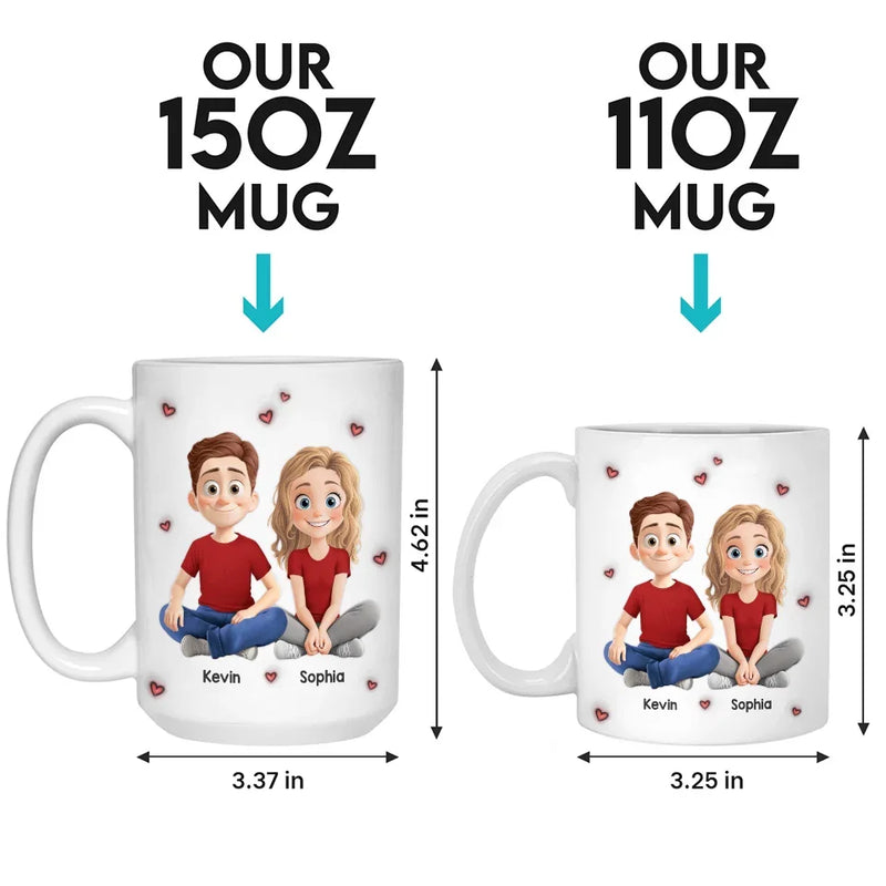 You’re My Reason To Smile Every Day - Couple Personalized Custom 3D Inflated Effect Printed Mug - Gift For Husband Wife, Anniversary