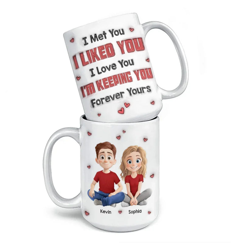 You’re My Reason To Smile Every Day - Couple Personalized Custom 3D Inflated Effect Printed Mug - Gift For Husband Wife, Anniversary
