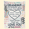 Grandma’s Love Is The Light That Never Fades - Family Personalized Custom Blanket - Gift For Mom, Grandma