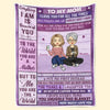 To Me, You're The World - Family Personalized Custom Blanket - Mother's Day, Gift For Mom, Grandma