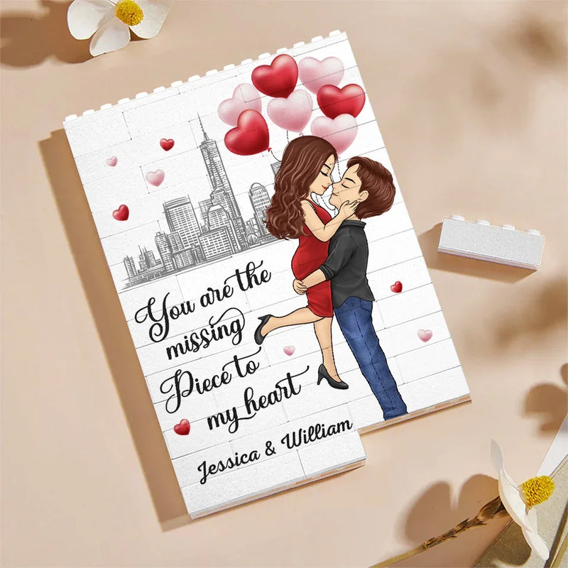 Custom Name Romantic Couple Gifts - Personalized Building Brick Blocks