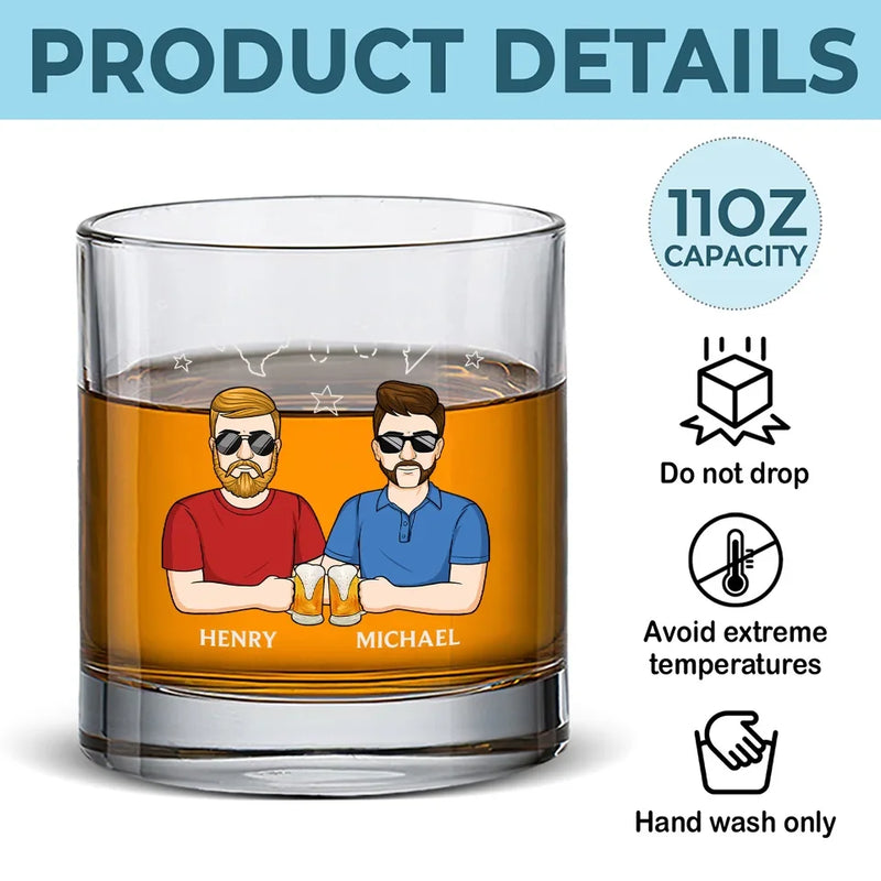 Together In Spirit, Even If We're Apart - Family Personalized Custom Whiskey Glass - Gift For Family Members