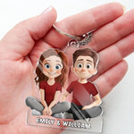Custom Name Cartoon Character Gifts - Personalized Acrylic Keychain