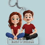 Custom Name Cartoon Character Gifts - Personalized Acrylic Keychain