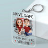 Your Love Is My Strength - Couple Personalized Custom Shaped Acrylic Keychain - Gift For Husband Wife, Anniversary