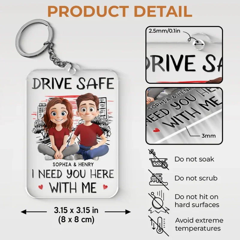 Your Love Is My Strength - Couple Personalized Custom Shaped Acrylic Keychain - Gift For Husband Wife, Anniversary