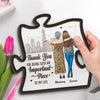 Thank You For Being Such A Important Piece - Family Personalized Custom 2-Layered Wooden Plaque With Stand - Gift For Mom, Daughter
