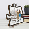 Thank You For Being Such A Important Piece - Family Personalized Custom 2-Layered Wooden Plaque With Stand - Gift For Mom, Daughter