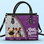 Custom Name Dog Lover Gifts - Personalized Leather Handbag