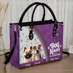 Custom Name Dog Lover Gifts - Personalized Leather Handbag