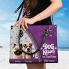 Love At First Wag - Dog Personalized Custom Leather Handbag - Gift For Pet Owners, Pet Lovers