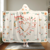 Three Generations, One Heart Full Of Love - Family Personalized Custom Snuggle Blanket, Hoodie Blanket - Gift For Mom, Grandma