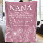 Custom Name Big Hug Gifts for Nana - Personalized Blanket