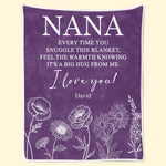 Custom Name Big Hug Gifts for Nana - Personalized Blanket