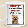 Custom Photo Home Is Where The Pet Hair Sticks To Everything But The Pet - Dog & Cat Personalized Custom Mug - Gift For Pet Owners, Pet Lovers
