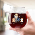 Custom Name Catmother Gifts for Cat Lovers - Personalized Wine Glass