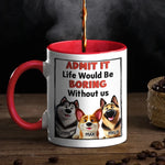 Custom Name Funny Dog Gifts for Dog Lovers - Personalized Accent Mugs
