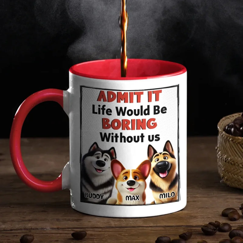 The Road To My Heart Is Paved With Paw Prints - Dog & Cat Personalized Custom Accent Mug - Gift For Pet Owners, Pet Lovers