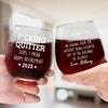 Now Every Day Is Sunday - Coworker Personalized Custom Wine Glass - Appreciation, Retirement Gift For Coworkers, Work Friends, Colleagues