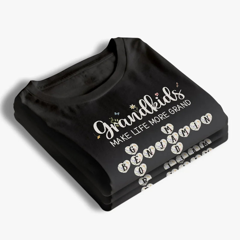 Every Grandchild Is A Little Piece Of Heaven On Earth - Family Personalized Custom Unisex T-shirt, Premium T-shirt, Hoodie - Gift For Mom, Grandma