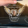 Custom Photo Always In My Thoughts - Memorial Personalized Custom Car Ornament - Acrylic Custom Shaped - Sympathy Gift For Family Members