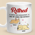 Custom Name Retired Dog Lover Gifts - Personalized Mugs
