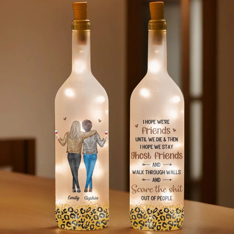 Custom Name Best Friend Ghost Gifts for Women - Personalized Bottle Lamp