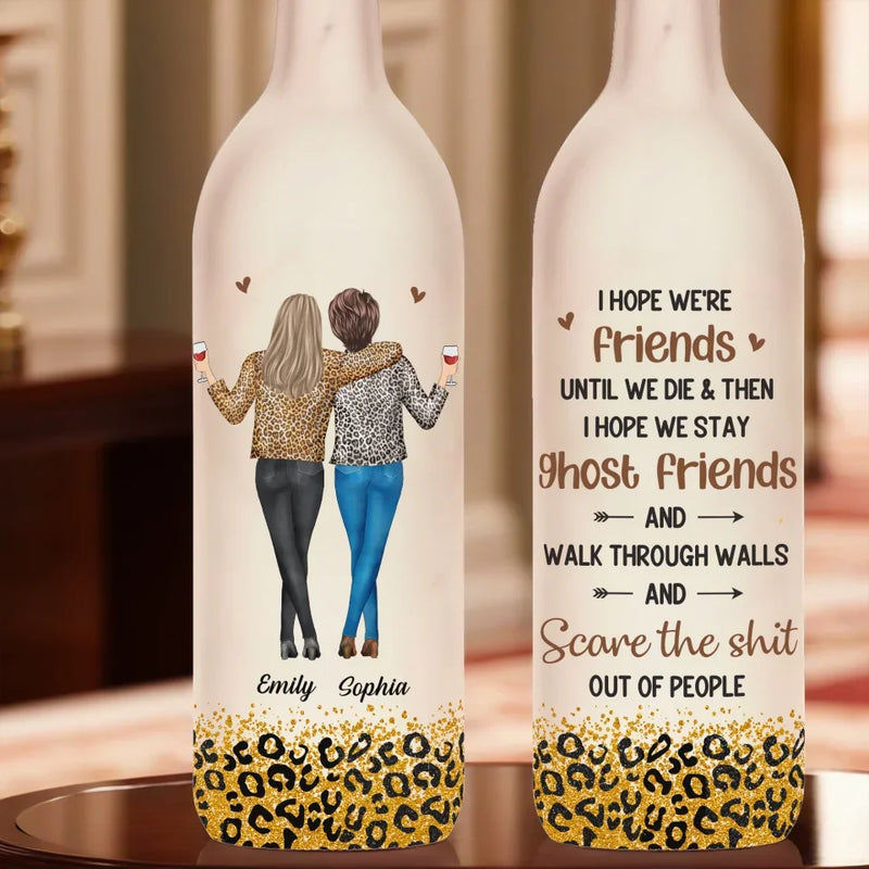 Custom Name Best Friend Ghost Gifts for Women - Personalized Bottle Lamp