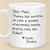Dear Mom, You’re My Favorite Unpaid Therapist - Family Personalized Custom Mug - Gift For Mom