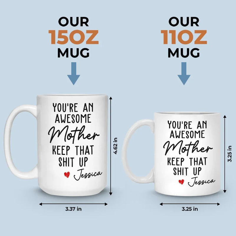Mom, You’re Proof That Superpowers Are Real - Family Personalized Custom Mug - Gift For Mom