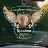 Custom Photo Always In My Thoughts - Memorial Personalized Custom Car Ornament - Acrylic Custom Shaped - Sympathy Gift For Family Members