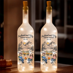 Custom Name Husband and Wife Camping Gifts for Couples - Personalized Bottle Lamp