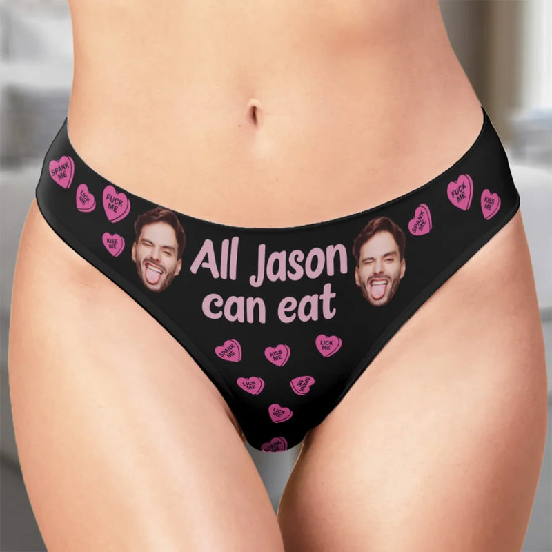 Custom Photo With You, I Am Complete - Couple Personalized Women Briefs - Gift For Husband Wife, Anniversary