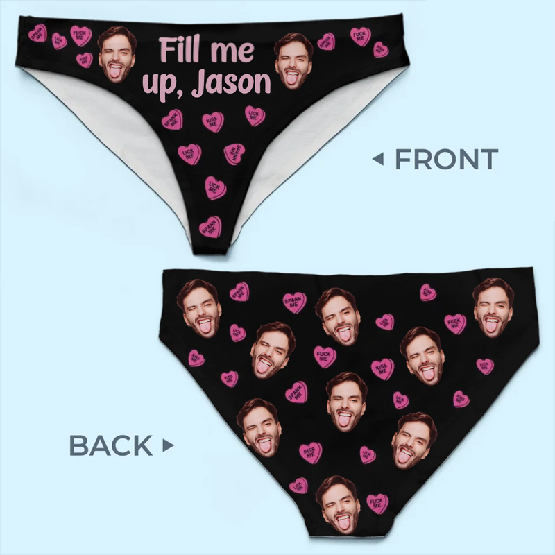 Custom Photo With You, I Am Complete - Couple Personalized Women Briefs - Gift For Husband Wife, Anniversary