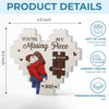 You're My Missing Piece  - Couple Personalized Custom Heart Shaped Building Brick Blocks - Gift For Husband Wife, Anniversary
