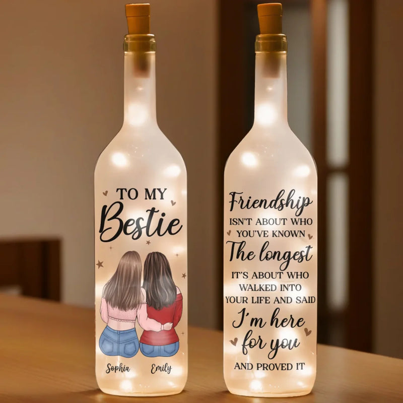 Truly Great Friends Are Hard To Find, Difficult To Leave - Bestie Personalized Custom Bottle Lamp - Gift For Best Friends, BFF, Sisters