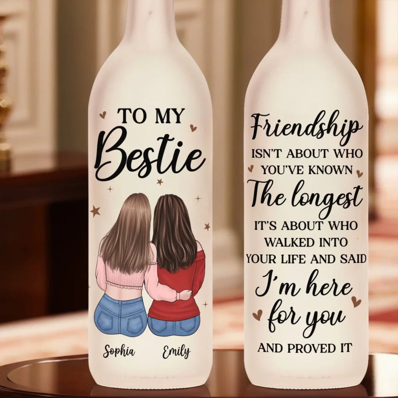 Truly Great Friends Are Hard To Find, Difficult To Leave - Bestie Personalized Custom Bottle Lamp - Gift For Best Friends, BFF, Sisters
