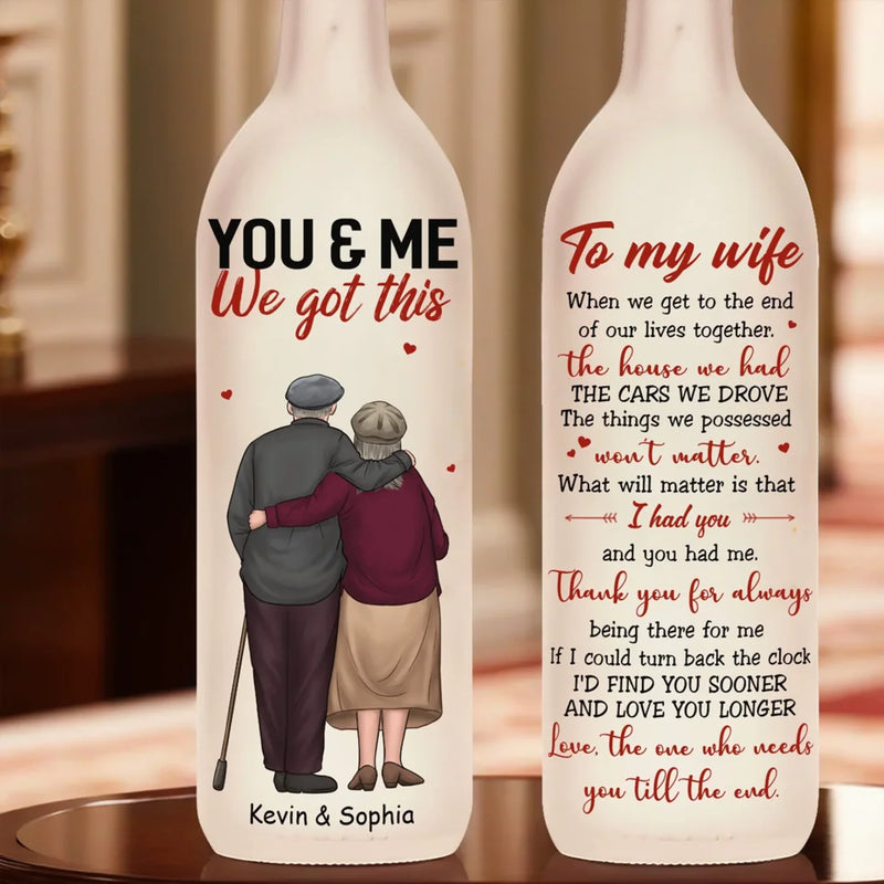 Thank You For Always Being There For Me - Couple Personalized Custom Bottle Lamp - Gift For Husband Wife, Anniversary