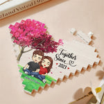 Custom Name Cartoon Couple Gifts - Personalized Building Brick Blocks