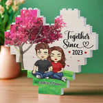 Custom Name Cartoon Couple Gifts - Personalized Building Brick Blocks