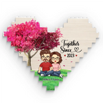 Custom Name Cartoon Couple Gifts - Personalized Building Brick Blocks