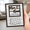 You Are The Piece That Holds Us Together - Family Personalized Custom 2-Layered Wooden Plaque With Stand - Mother's Day, Gift For Mom, Grandma