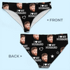 Custom Photo You're The Reason I Look Down And Smile - Couple Personalized Women Briefs - Gift For Husband Wife, Anniversary