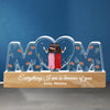 Everything We Are Is Because Of You - Family  Personalized Custom Acrylic Block 3D LED Night Light - Gift For Mom, Daughter